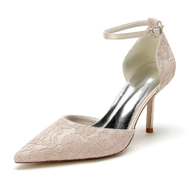 Today Only summer dressStiletto Heel 8.5cm Silk-Like Lace Shoes CK0379