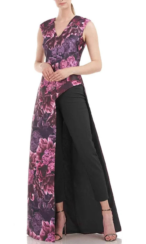 Huge Discounts Kay Unger 5548767 - Floral Sleeveless Jumpsuit