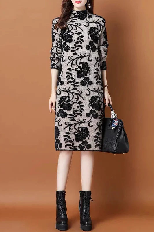 summer dressTrendy Print Sweater Dress