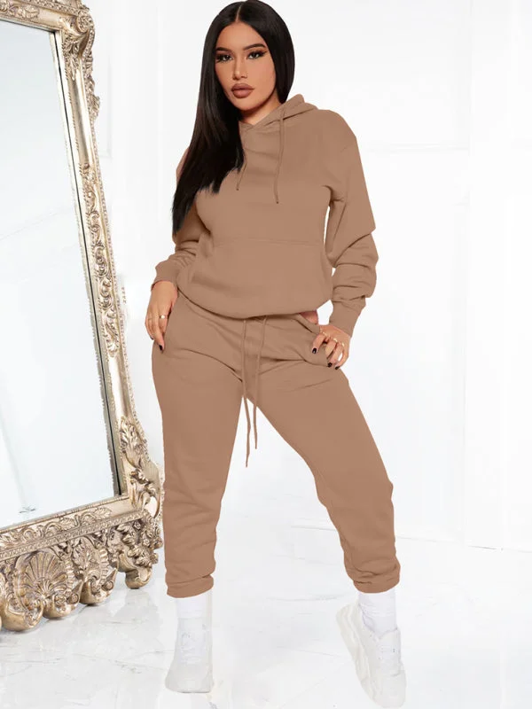 Markdowns warm workout hoodieWomen’s Drawstring Hoodie And Matching Joggers