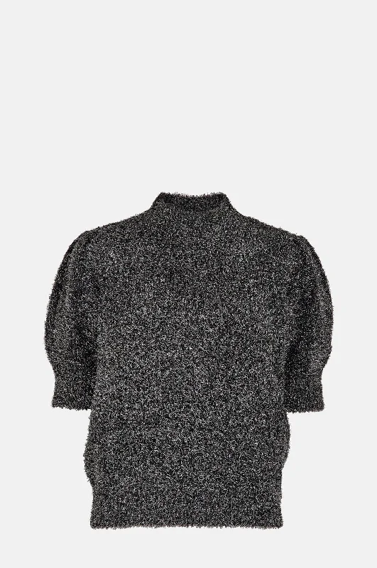 Season Finale Sale activewear hoodieBritney Knit T-Shirt Silver