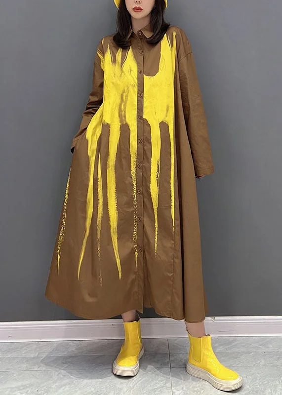 Sale Event structured dressFashion Yellow Oversized Tie Dye Cotton Holiday Dress Fall Sale Event structured dressFashion Yellow Oversized Tie Dye Cotton Holiday Dress Fall