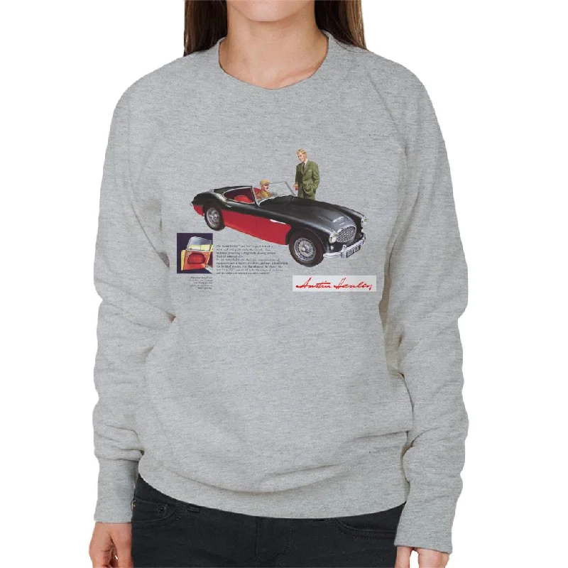 workout-ready hoodieAustin Healey Black 100 Six British Motor Heritage Women's Sweatshirt