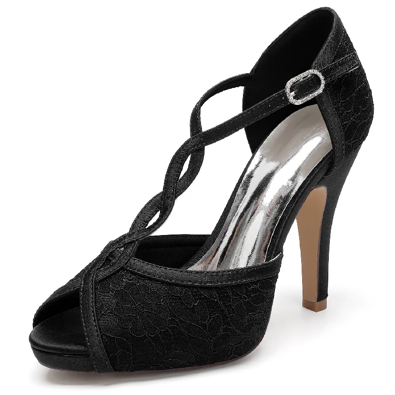 Quick Sale fitted dressStiletto Heel 10cm Lace Shoes CK0466