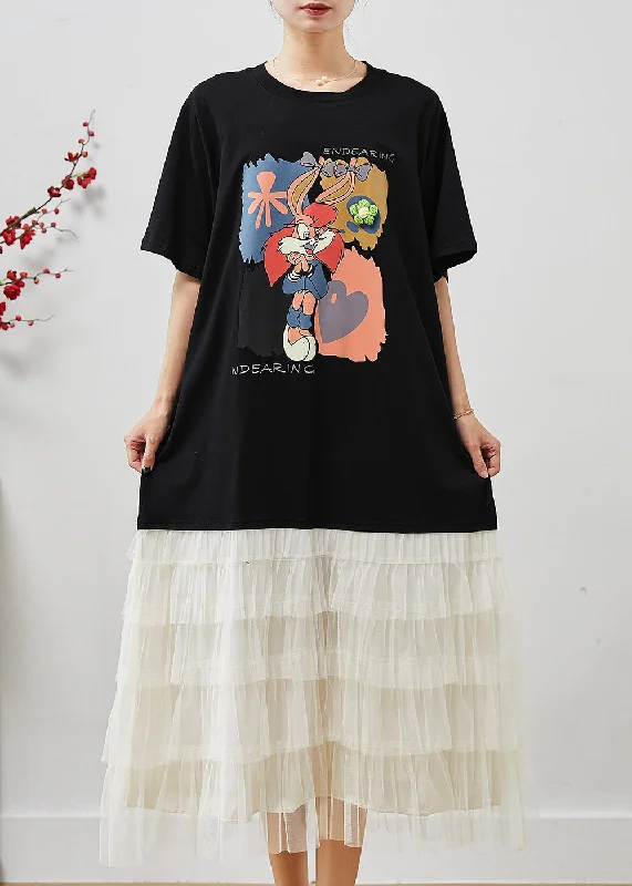 Price Rollback stylish party dressStyle Black Oversized Patchwork Cartoon Tulle Party Dress Summer Price Rollback stylish party dressStyle Black Oversized Patchwork Cartoon Tulle Party Dress Summer