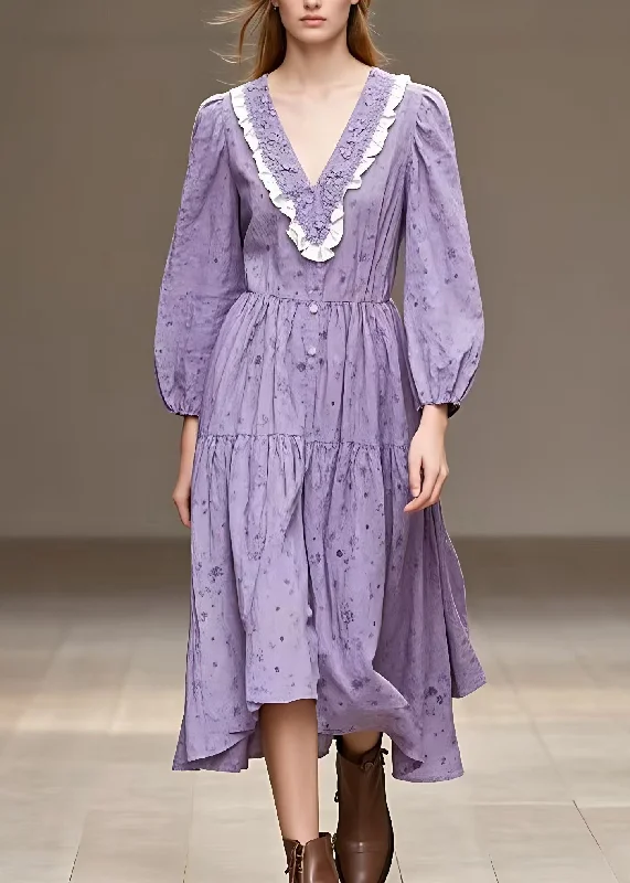 Value Deals elegant shift dressFrench Purple Patchwork Wrinkled Holiday Long Dress Long Sleeve Value Deals elegant shift dressFrench Purple Patchwork Wrinkled Holiday Long Dress Long Sleeve