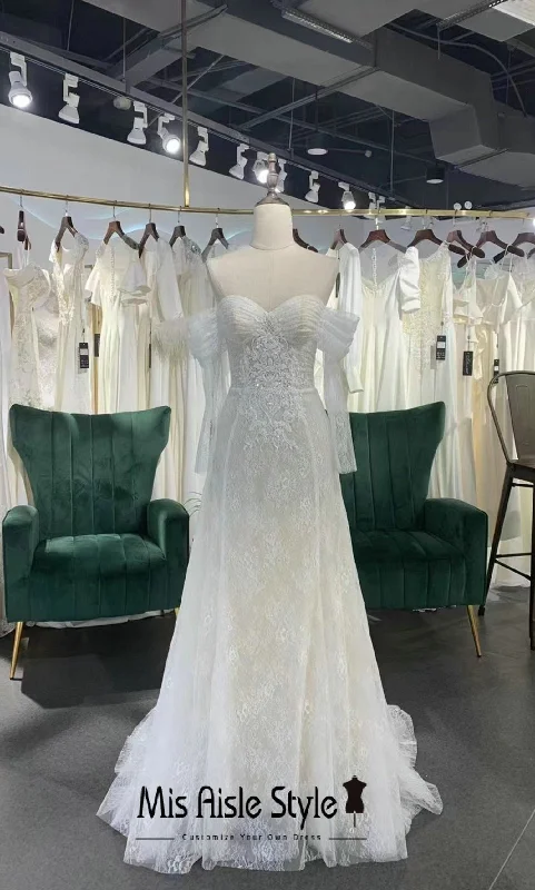 Super Bargain casual slip dressOff Shoulder Long Sleeve Boho Wedding Dress