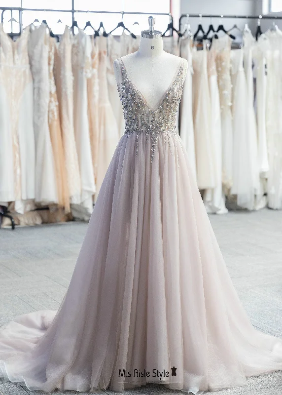 Must-Have Deals floral wrap dressSexy Low V-back Colorful Summer Wedding Dress