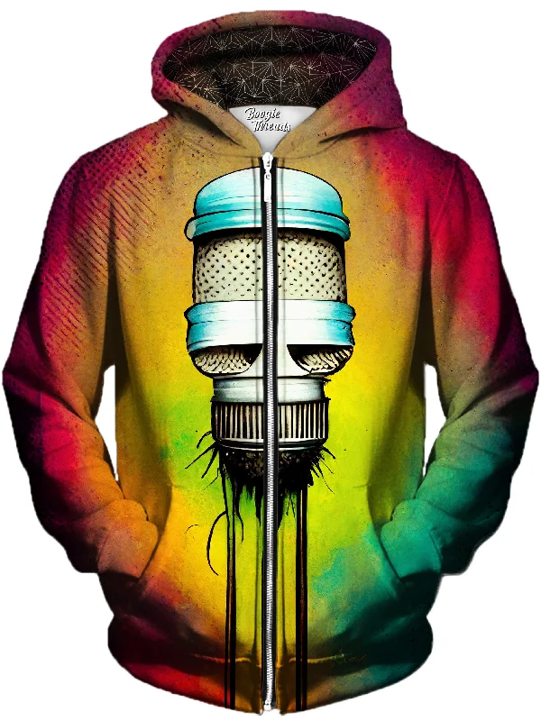 cool graphic hoodieHallowed Honesty Unisex Zip-Up Hoodie