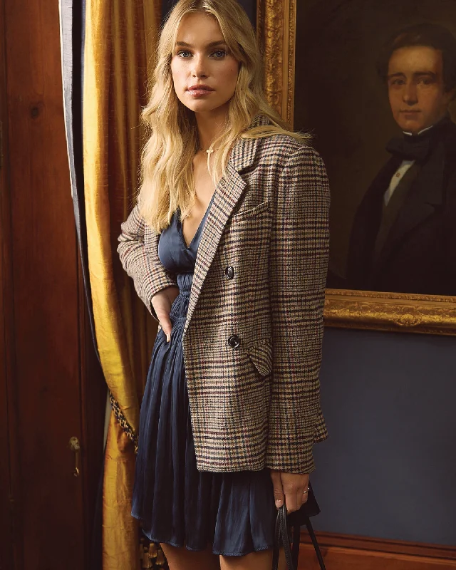 Limited Time Offer soft coatPiccadilly Wool Blend Plaid Blazer - Oat
