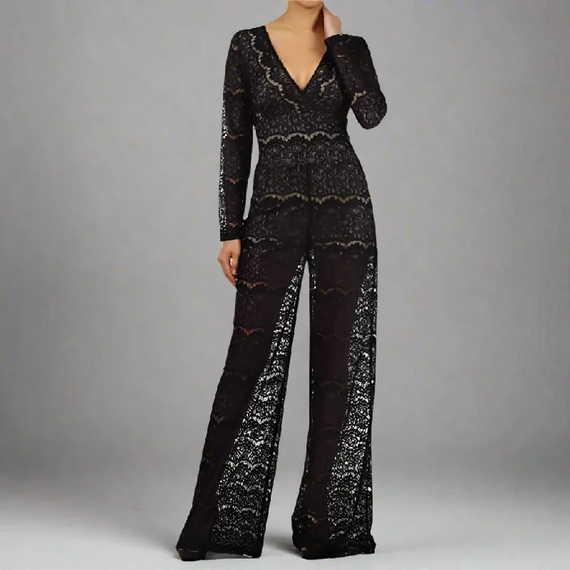Amazing Deals Cleopatra Design Lace Jumpsuit