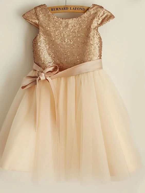 Weekend Deal casual midi dressGold Sequins Bridesmaid Dress