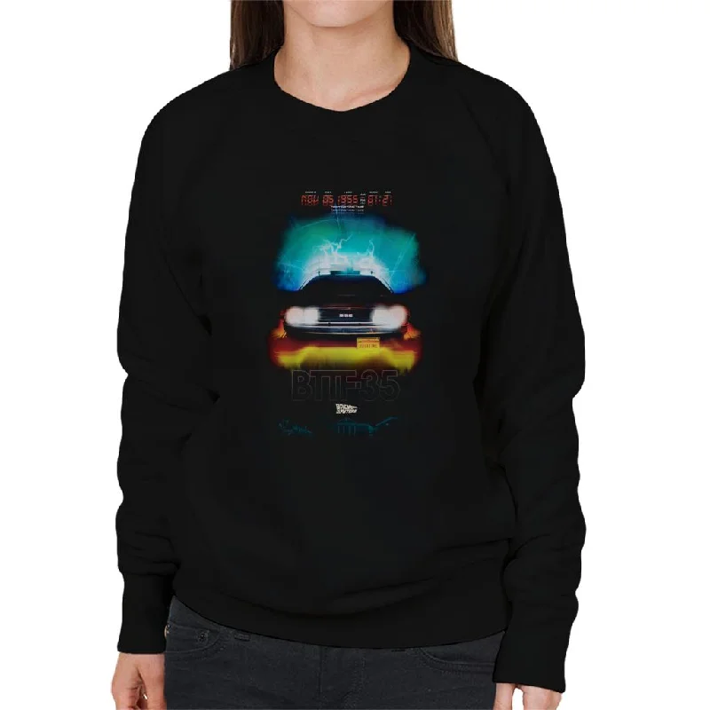 Limited Time retro sports hoodieBack to the Future Delorean Headlights Design Women's Sweatshirt