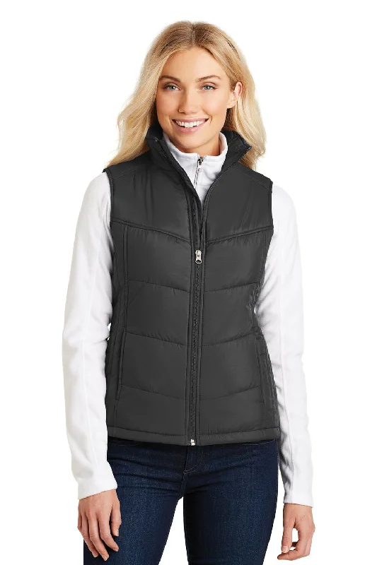 Midnight Madness comfortable winter coatPort Authority Womens Wind & Water Resistant Full Zip Puffy Vest - Black Midnight Madness comfortable winter coatPort Authority Womens Wind & Water Resistant Full Zip Puffy Vest - Black