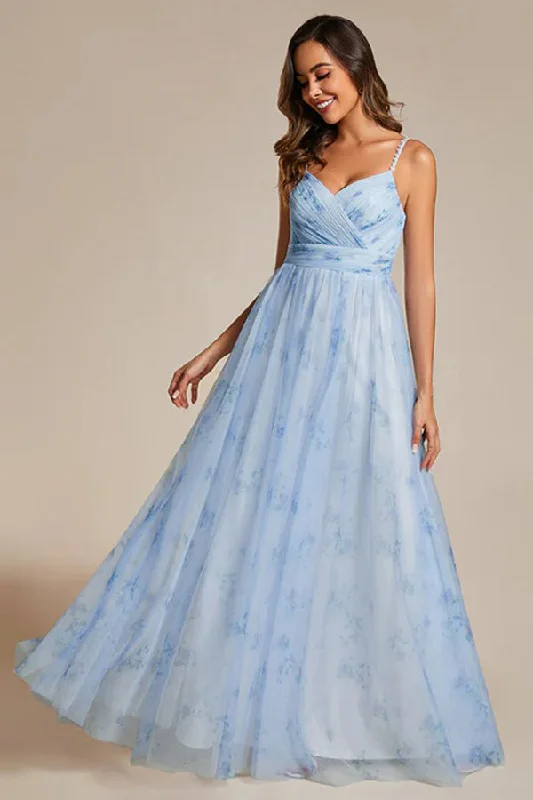 Crazy Deals casual summer dressA-Line Floor Length Printed Chiffon Dress CS0671