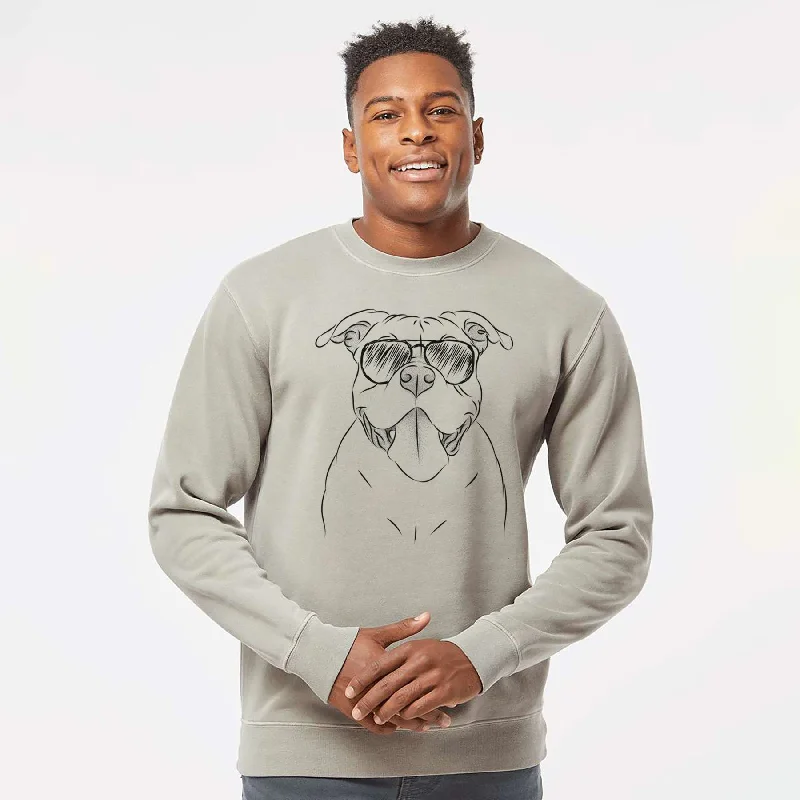 Reduced Prices urban activewear hoodieAviator Nacho the American Bully - Unisex Pigment Dyed Crew Sweatshirt