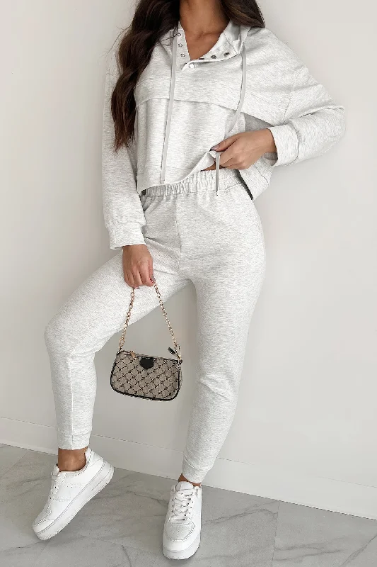 Epic Deals fitness lifestyle hoodieCool As A Cucumber Hoodie & Sweatpants Set (Ivory Marl)