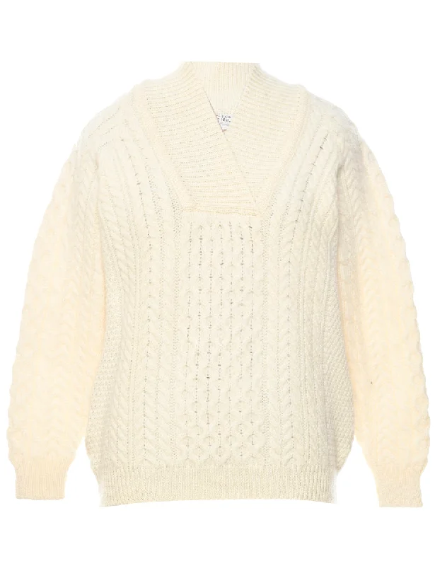 casual sports coatWool Cable Knit Jumper - L