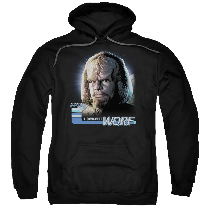 fitted hoodieStar Trek The Next Generation Tng Worf - Pullover Hoodie