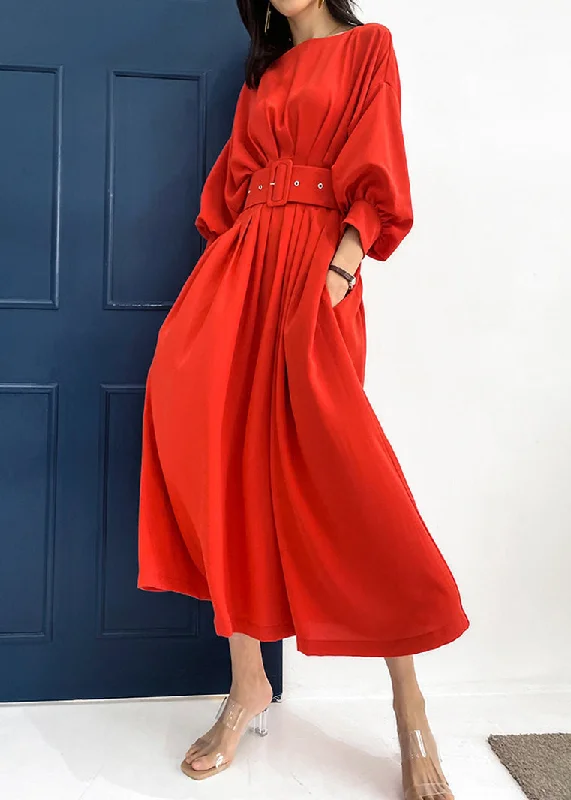 Must-Have Deals layered dressElegant Red Slash Neck Pockets Sashes Silk Vacation Pleated Dresses Batwing Sleeve Must-Have Deals layered dressElegant Red Slash Neck Pockets Sashes Silk Vacation Pleated Dresses Batwing Sleeve