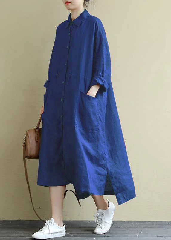 Inventory Reduction ruched dressBlue Linen Shirt Dress Casual Oversize Spring Maxi Dresses Inventory Reduction ruched dressBlue Linen Shirt Dress Casual Oversize Spring Maxi Dresses
