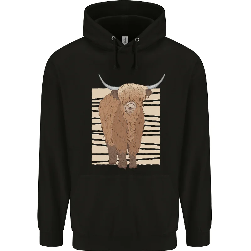 Mega Deal urban street hoodieA Chilled Highland Cow Mens 80% Cotton Hoodie