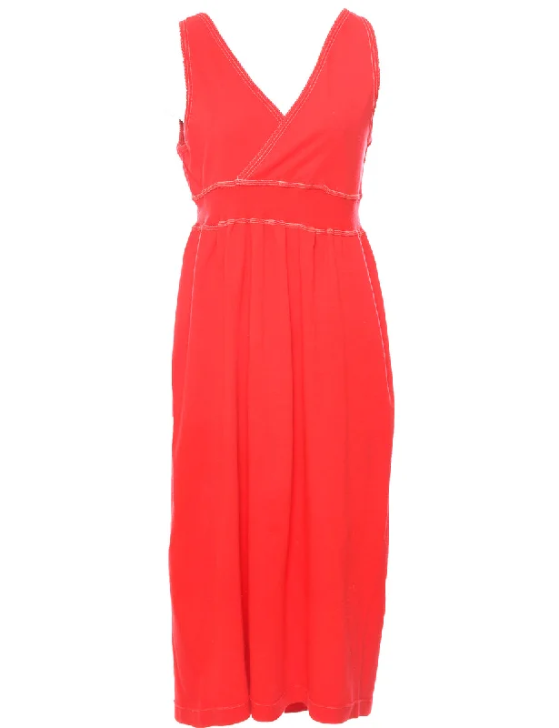 New Deals outdoor coatSleeveless Red Dress - M
