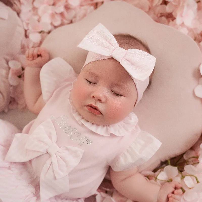 romantic dressLITTLE A - Ava Bow Headband - Pink Blossom