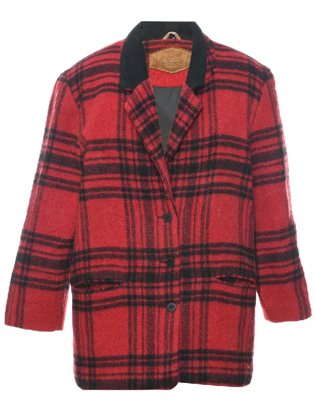 Big Discounts stylish lightweight coatWoolrich Checked Wool Coat - M