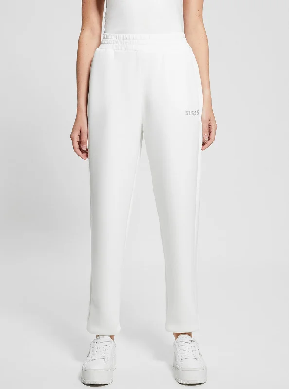 Clearance Items warm athletic hoodieWhite Cecilia Scuba Pants