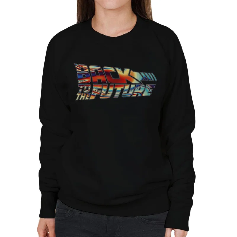Can't Miss contemporary fitness sweatshirtBack to the Future Psychedelic Logo Women's Sweatshirt
