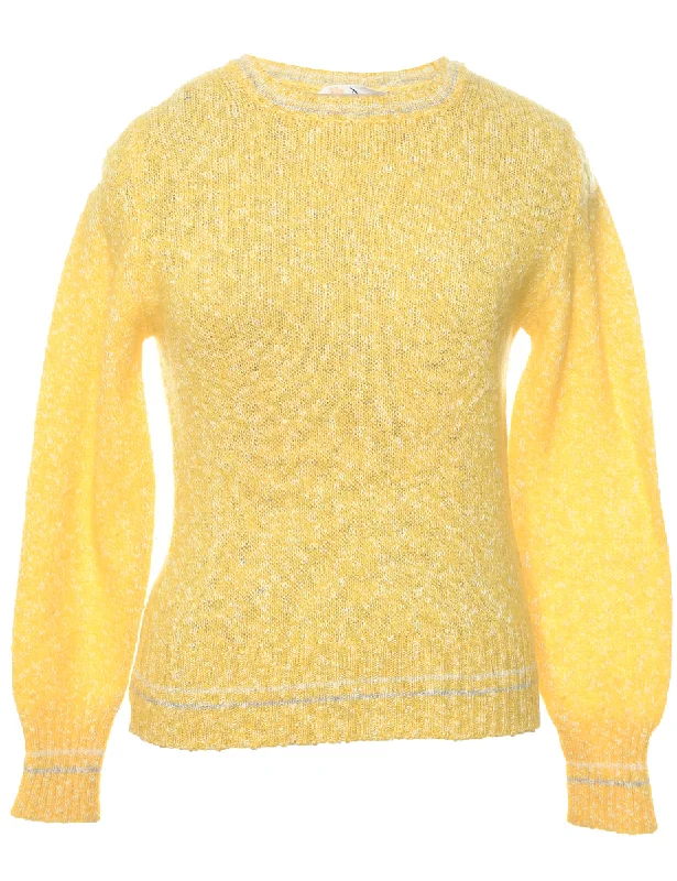 New Markdowns stylish peacoatYellow Jumper - S