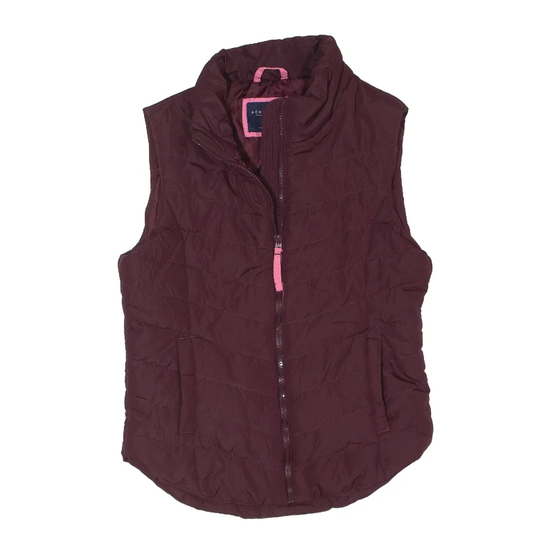 comfortable coatAEROPOSTALE Puffer Gilet Maroon Womens M