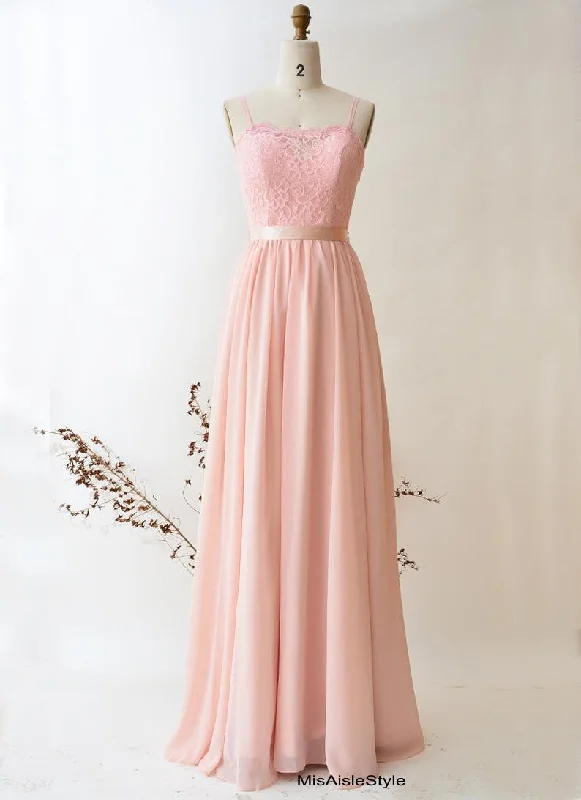 Limited Time Offer fitted bodycon dressA line Straps Pearl Pink Bridesmaid Dress