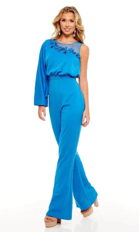 Price Drop Rachel Allan - Jewel Neck Evening Jumpsuit 50080