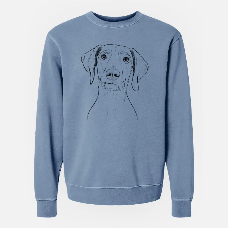 versatile gym hoodieBare Pawley the Vizsla - Unisex Pigment Dyed Crew Sweatshirt