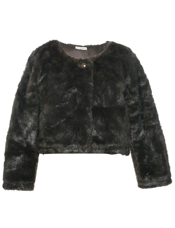 Special Savings outdoor adventure coatDark Brown Faux Fur Jacket - M