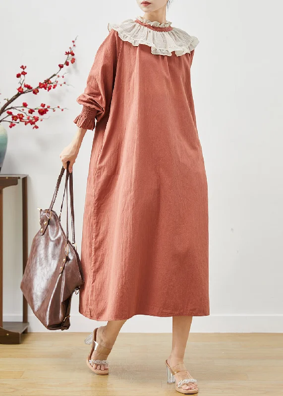 Deal of the Week cocktail dressBoutique Brick Red Peter Pan Collar Cotton Robe Dresses Spring Deal of the Week cocktail dressBoutique Brick Red Peter Pan Collar Cotton Robe Dresses Spring