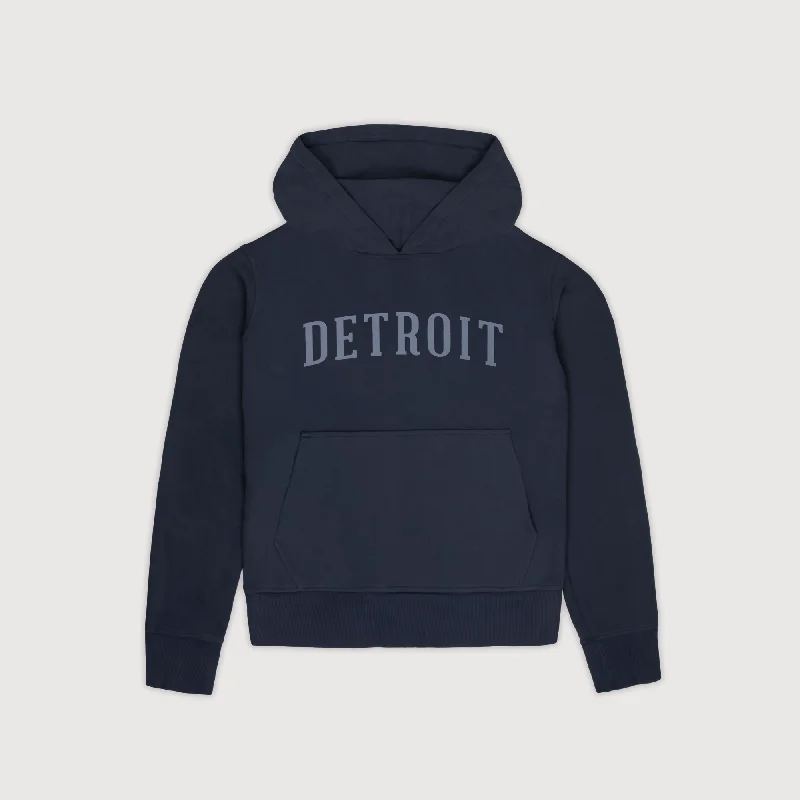 While Supplies Last vintage hoodieWomen's Classic Detroit Hoodie - Navy