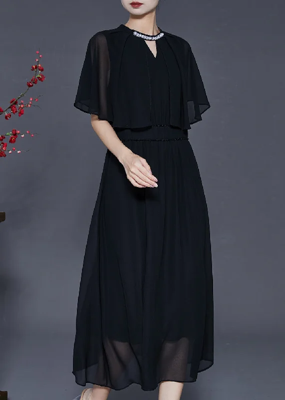 Super Sale sleeveless dressFrench Black Silm Fit Draping Chiffon Dresses Batwing Sleeve Super Sale sleeveless dressFrench Black Silm Fit Draping Chiffon Dresses Batwing Sleeve