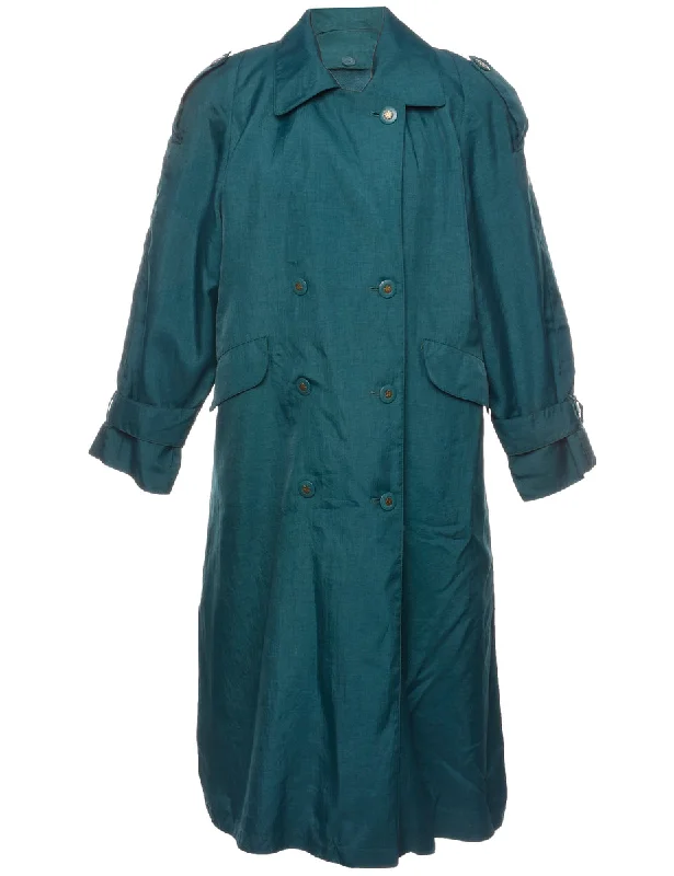 Big Discounts fashion coat with hoodDark Green Trench Coat - L