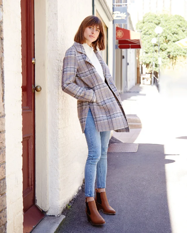 New Deals trendy jacketNEW FIT Ex-Boyfriend Wool Blend Oversized Jacket - Oat Plaid