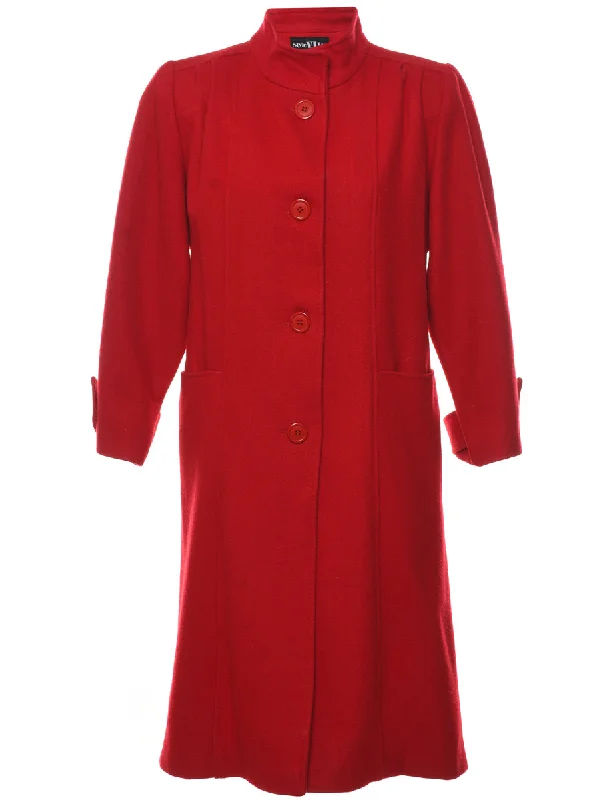 Discount Deals urban street coatRed Wool Coat - L