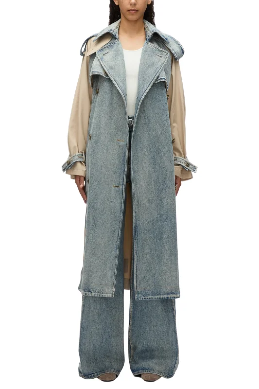 Savings Galore comfortable coatHybrid Denim Trench