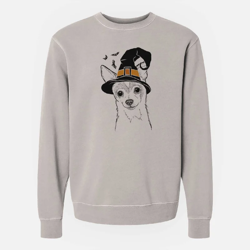 minimaWitch Buggy the Chihuahua - Unisex Pigment Dyed Crew Sweatshirt