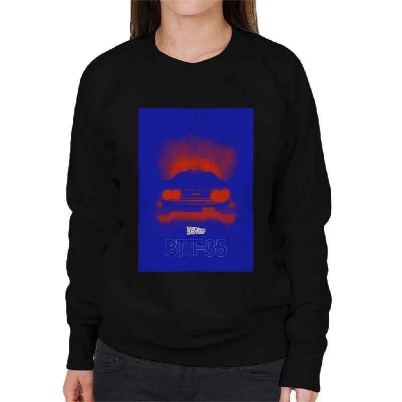 Sale Event classic gym sweatshirtBack to the Future Delorean 35 Red Headlights Women's Sweatshirt