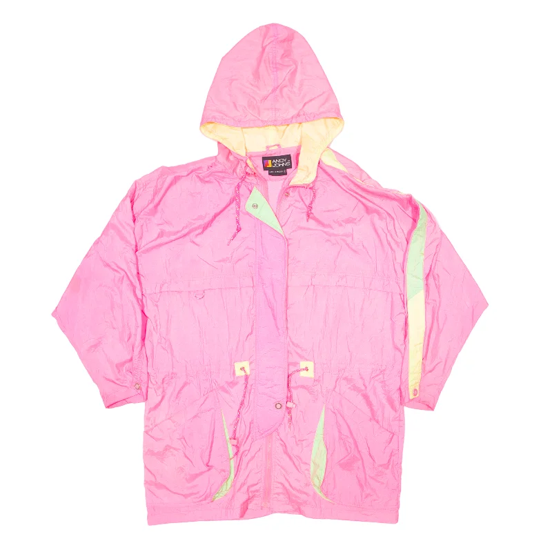 Online Only lightweight winter coatANDY JOHNS Windbreaker Jacket Pink Nylon 90s Womens L