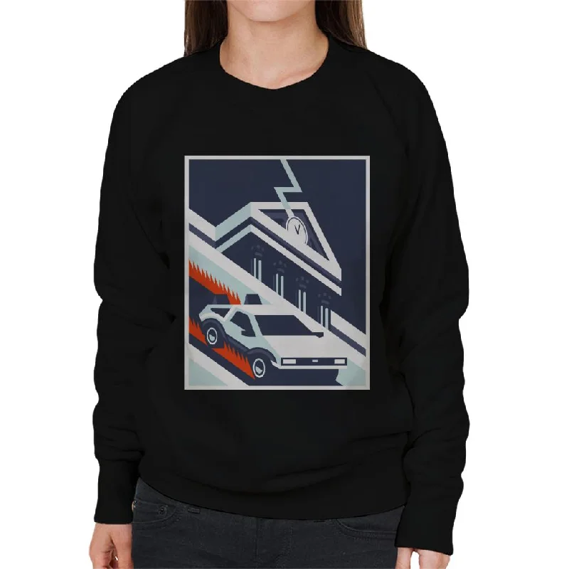 stylish training hoodieBack to the Future Delorean By Hill Valley Women's Sweatshirt