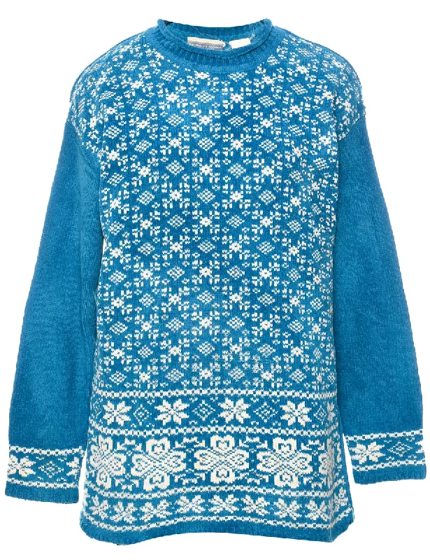 Final Markdown long coatNordic Turquoise Jumper - L
