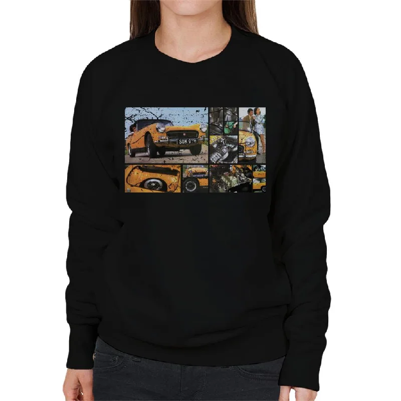 sleek workout sweatshirtAustin Healey Sprite Mark IV Montage British Motor Heritage Women's Sweatshirt